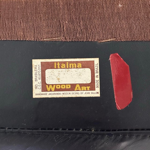 Mid-Century Modern Jean Gillon Mid-Century Modern Office Chair Brazillian Leather For Sale - Image 3 of 11