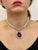 Amethyst 54 Carat Tear Drop Amethyst and Diamonds with Seed Pearl Necklace 18 Karat Gold For Sale - Image 8 of 18