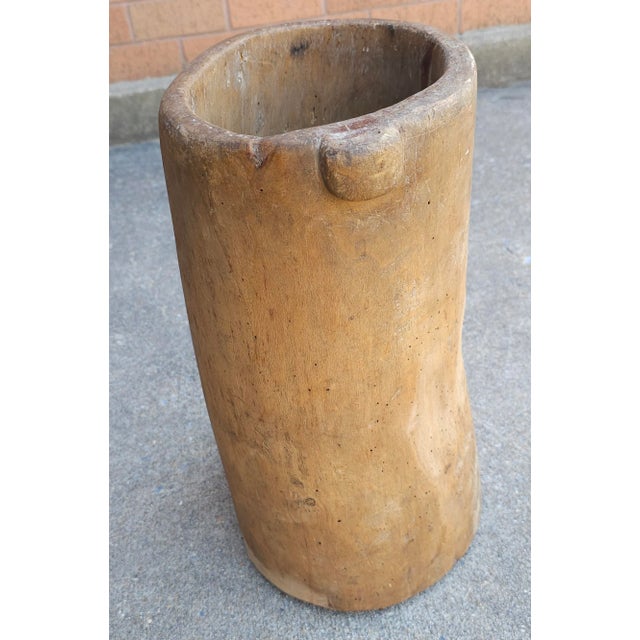 Early 20th Century Primitive American Handcrafted Wooden Umbrella Stand For Sale - Image 5 of 7