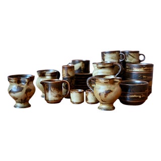 Sahara Coffee Service Glazed Stoneware from Langenthal, 1960s For Sale