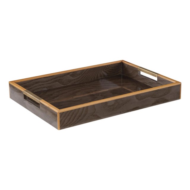 Maitland-Smith Grey Burl Tray For Sale