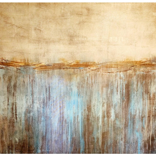 Taupe Vintage Ballard Designs Exclusive Artist Abstract Shadow Canvas Print Wall Art For Sale - Image 8 of 12