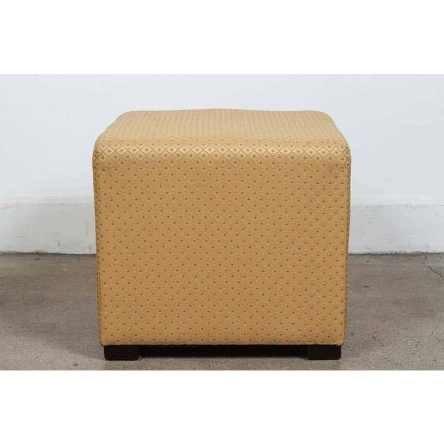 Vintage Cube Upholstered Stools Moroccan Ottomans, Poufs, a Pair For Sale In Palm Springs - Image 6 of 9