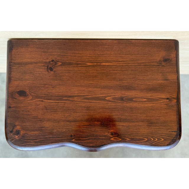 Late 19th Century Pair French Solid Walnut Night Stands with two drawers For Sale - Image 11 of 18