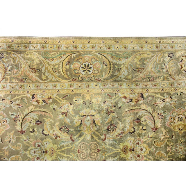 Late 20th Century Late 20th Century Indian Oushak Rug For Sale - Image 5 of 15