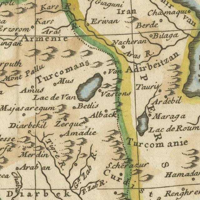 Black Antique Turkey in Asia Map with Cyprus and the Holy Land, 1760 For Sale - Image 8 of 12