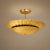 Handcrafted Antique Brass Shell Chandelier | Sculptural Scalloped Pendant Light | Art Deco Luxury Ceiling Fixture | Statement Lighting For Sale - Image 6 of 7