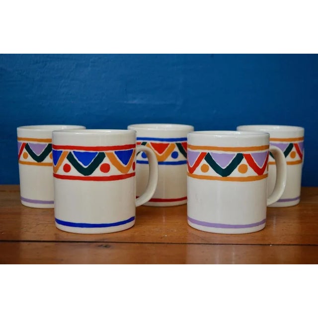 Ceramic Multicolored Mugs from Mobile, 1960s, Set of 5 For Sale - Image 7 of 7