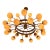 Mid 20th Century European Brass Chandelier For Sale