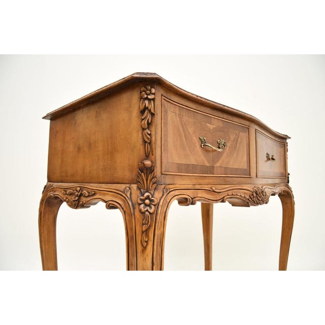 Brown French Walnut Console Table, 1920s For Sale - Image 8 of 12