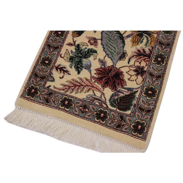 Shabby Chic Shabby Chic Pak-Persian Beige/Gray Wool Rug - 1'6'' X 2'0'' For Sale - Image 3 of 9
