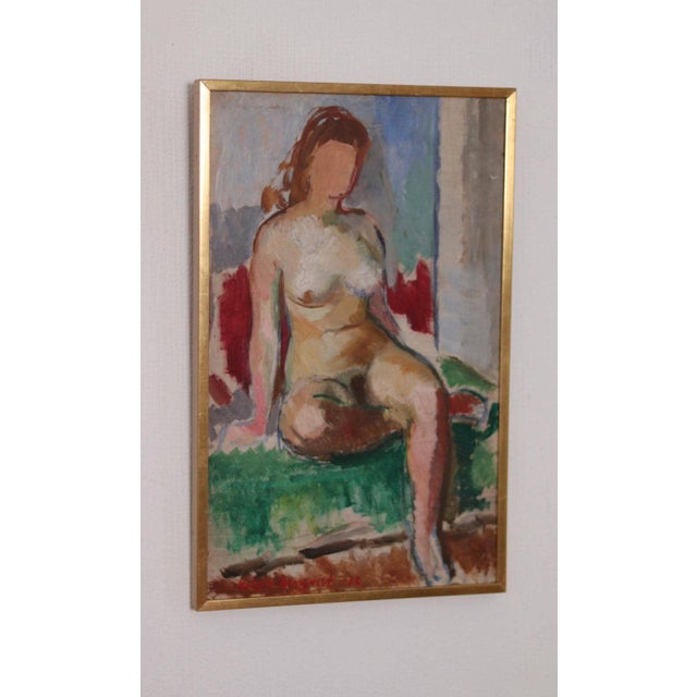 Holger Almqvist, Model Study, 1938, Oil on Panel For Sale - Image 16 of 18
