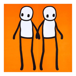 Stik, Holding Hands Signed (Orange), 2020
