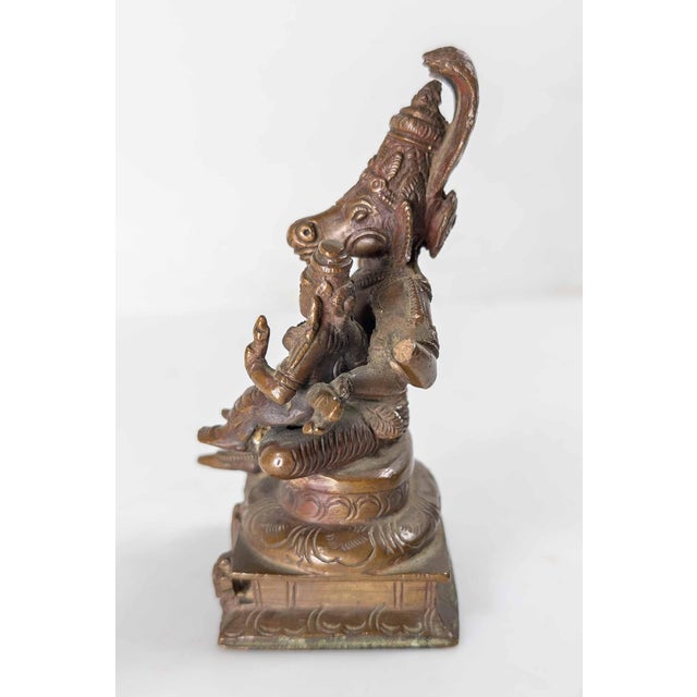 Late 19th Century 19th or 20th Century Bronze Hindu Deity Figure of Hayagriva Vishnu For Sale - Image 5 of 10