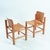 Set of two very rare comfort solid wood chairs by brutalist architects knud friis and elmar moltke nielsen. denmark 1970s....