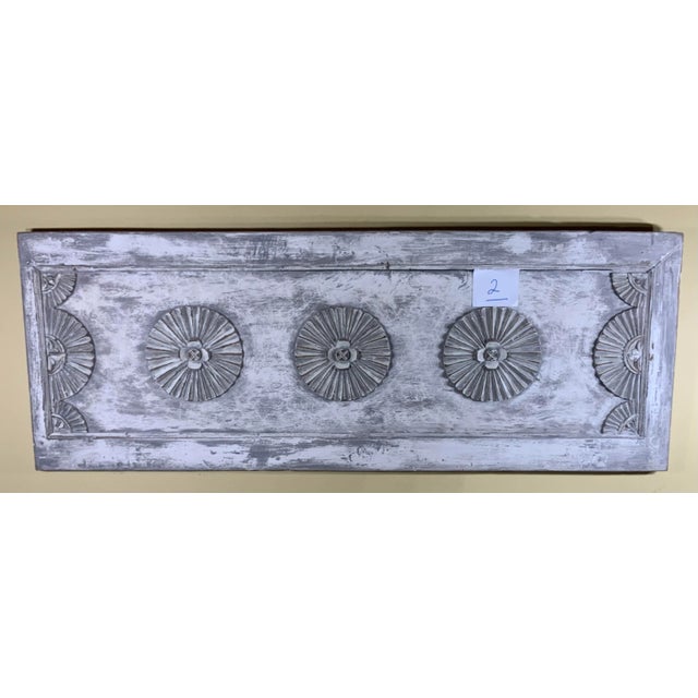 Vintage Hand-Carved Architectural Wood Wall Hanging For Sale - Image 10 of 12