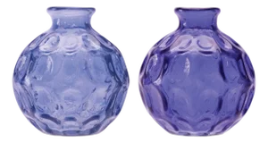 Blue Bubble Glass Bud Vase (Set of 2)