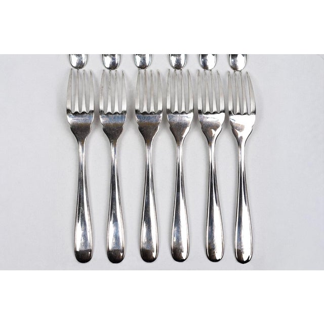 Silver Silver-Plated Fish Service with Smooth Handles from Christofle, 1980s, Set of 24 For Sale - Image 8 of 18