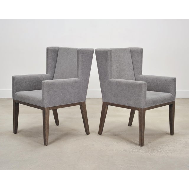 Set of Eight Bernhardt "Linea" Cerused Ash Dining Chairs For Sale - Image 16 of 18