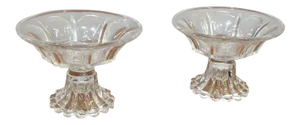 Vintage Sandwich Glass Compotes - a Pair
