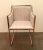 Metal Worlds Away Off-White Faux Shagreen Annabelle Arm Chair For Sale - Image 7 of 7