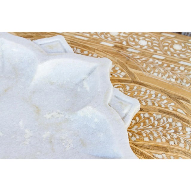 Ishani Open Lotus Marble Plate For Sale - Image 4 of 8