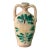 Antique Rustic European Hand Painted Pottery Jug With Handles For Sale