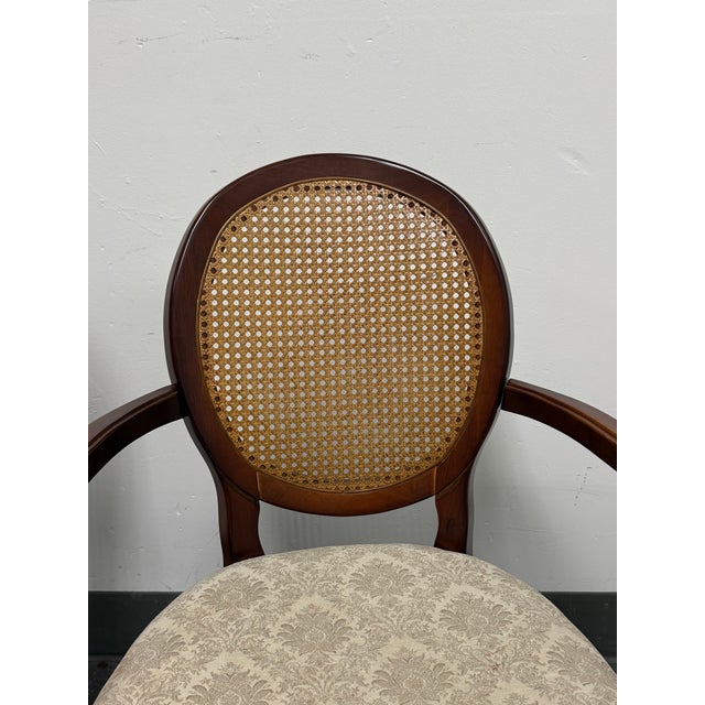 Bombay Company Traditional Oval Cane-Back Chairs, Set of Two For Sale In San Francisco - Image 6 of 12