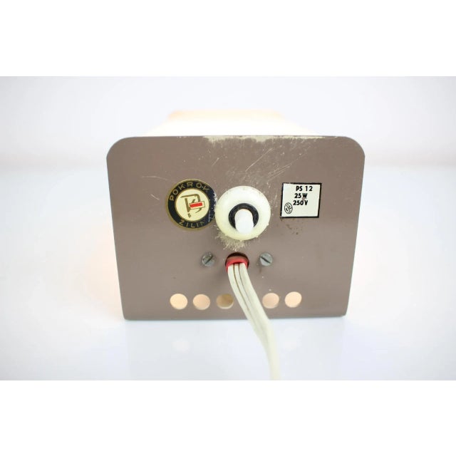 Mid-Century Table or Wall Lamp from Pokrok Žilina, 1960s For Sale - Image 6 of 11