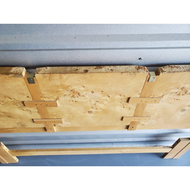 Brown 1970s Jack Cartwright for Founders Burlwood Full/Queen Headboard For Sale - Image 8 of 13