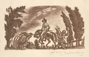 1943 Fritz Eichenberg Lithograph From Eugene Onegin