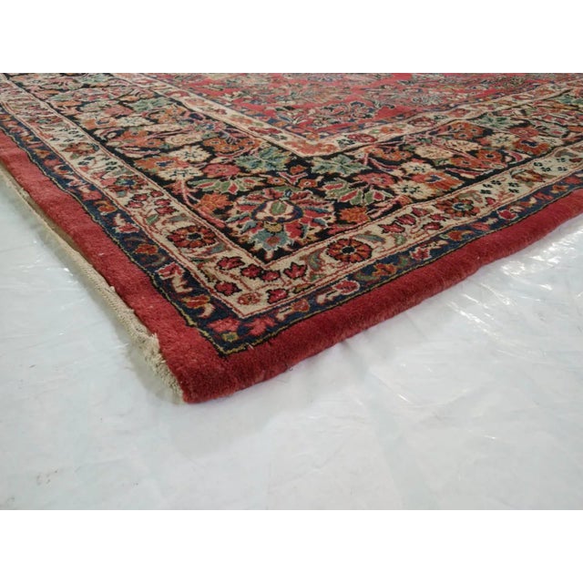 1950's Persian Sarouk , 9'3" X 12'1" For Sale - Image 10 of 11