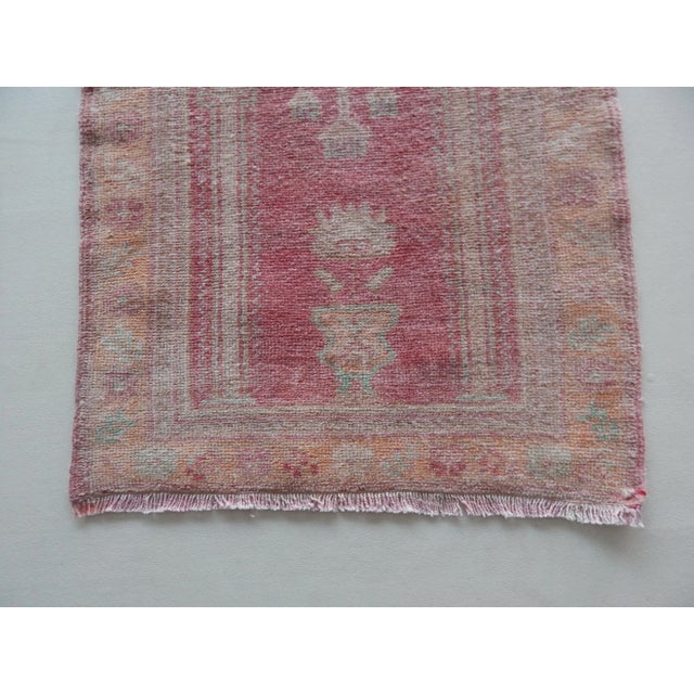 1970s Turkish Oushak Rug Yastik Accent Rug With Soft Color 2'2" X 3'5" For Sale - Image 5 of 6