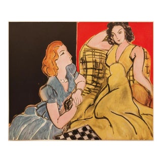 1946 After Henri Matisse "The Conversation", First Edition Period Parisian Lithograph For Sale