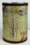 Unique vintage tall decorative tin container featuring raised decoupage winter forest scene. Perfect for a wastebasket or...