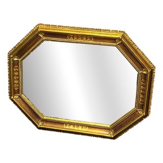 Italian Wooden Frame Mirror, 1970s For Sale