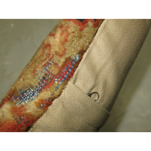 Pillow made from a early 20th century persian mahal rug with cotton back. Zipper closure and foam insert provided. 16'' x...