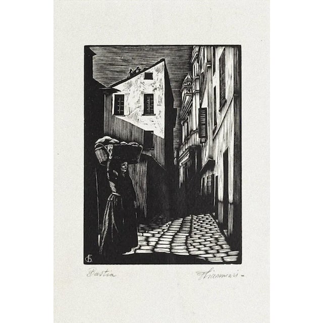 Beast - Original Woodcut by F. Chiammari - 1960 ca. 1960 ca. For Sale - Image 3 of 3