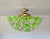 Green Floral Sputnik Flush Mount Chandelier 1980s Glass Flowers For Sale - Image 4 of 12