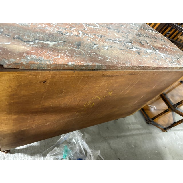 Louis XVI Style Demilune Commode With Marble Top, 19th Century For Sale - Image 11 of 13