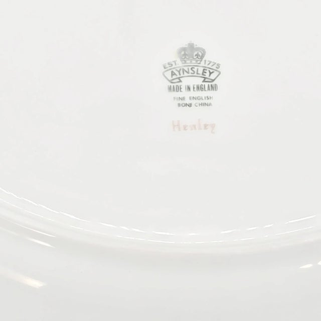 Aynsley Henley Floral Bone China Oval Serving Bowl England Set of 2 10.75" For Sale - Image 9 of 10