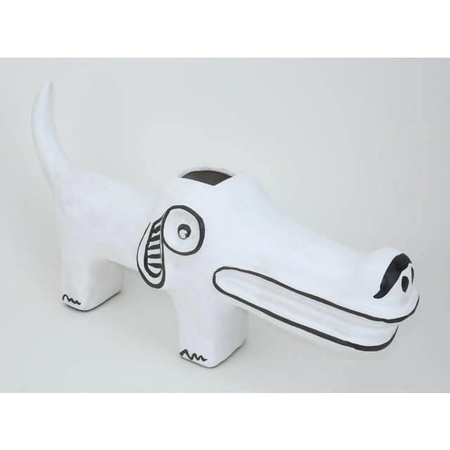 Mid-Century Modern Spot the Dog Ceramic Vase by Xiang Yang for Currey & Company For Sale - Image 3 of 11