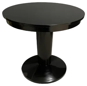 Small Art Nouveau Oval Table in Black, 1890s
