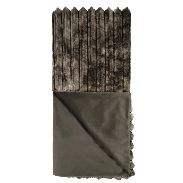 Sumptuous Summit fur throw blanket from D.V. Kap Home. The plush faux fur mocha/chocolate throw, with its premium soft and...