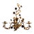 Vintage Hollywood Regency Style Floral Wall Mounted Brass Candle Holder Wall Sconce For Sale