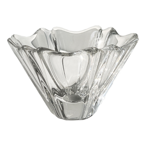 Vintage 20th C Heavy Crystal Orion Bowl by Lars Hellsten Sweden for Orrefors Signed