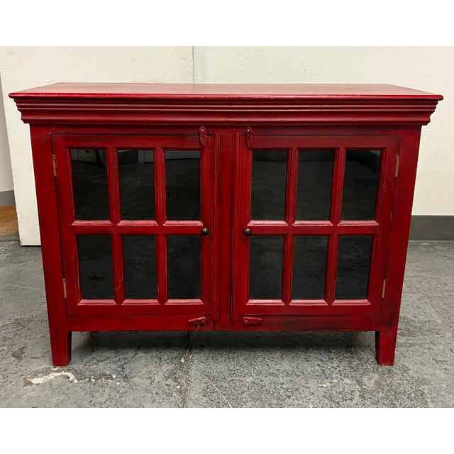 Crate and Barrel Rojo Red Media Storage Chairish