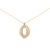 A luminous study in contrasts, this pendant frames your heartbeat with two open ovals—an inner halo flaring with pavé...