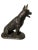 A charming depiction of a seated german shepherd dog, signed by the artist with a crown in circle and 'm.c'. H 10.63 in. X...