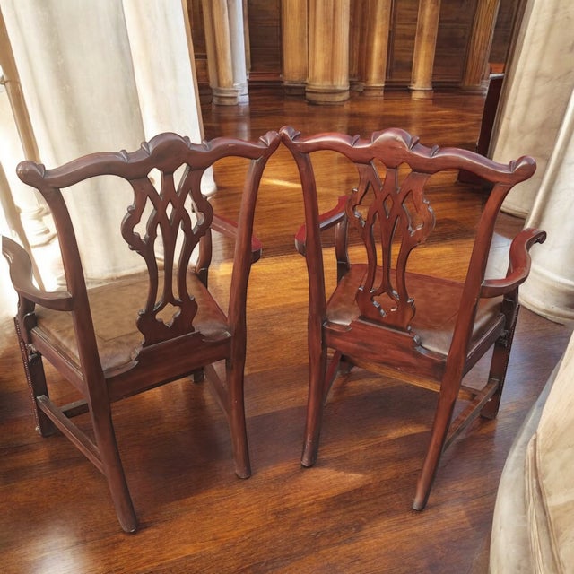 Maitland - Smith 1990s Maitland Smith Chippendale-Style Armchairs Offering a Blend of Luxurious Design and Historical Charm For Sale - Image 4 of 12